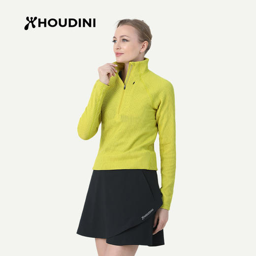 HOUDINI胡丁尼Pace Flow疾速女网眼透气立领抓绒衣外套 830046 商品图1