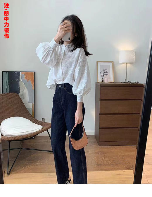 裁缝学苑AS236复古灯笼袖花边小立领衬衫纸样女装上衣衬衣打板图纸 商品图2