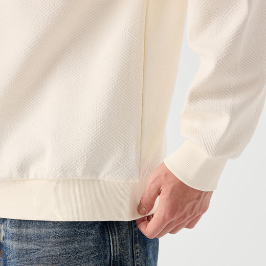 墨麦客男装简约字母印花卫衣男2025春新款300g圆领男士卫衣55745 商品图3