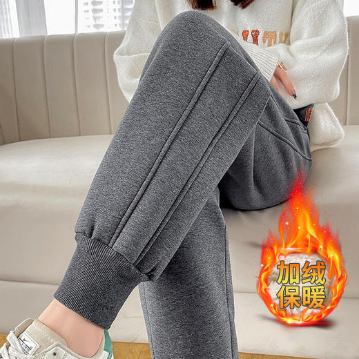 【加绒运动裤】加厚休闲束脚哈伦休闲裤 秋冬季保暖棉卫裤子 商品图8