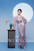 3205152 紫金梦雨 重磅仿真丝印花植绒料/重磅涂层工艺料连衣裙 雾境 商品缩略图0