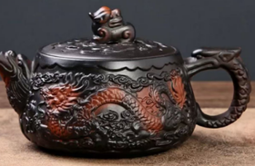 JS（任亿果）茶壶云南紫陶凤鸣壶