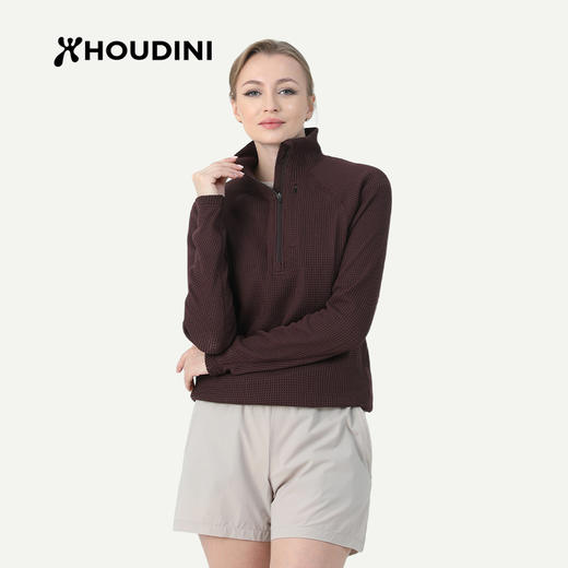 HOUDINI胡丁尼Pace Flow疾速女网眼透气立领抓绒衣外套 830046 商品图4