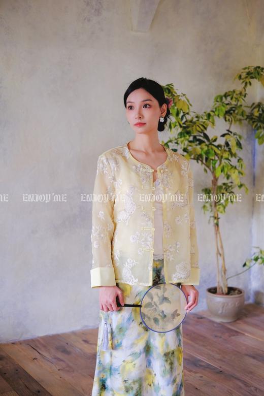 【门店同款】ENJOY夏季云敛-春光推盏花蝶共舞中式外套 162252518 商品图0