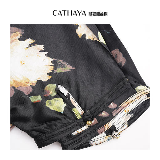 凯喜雅 新中式连衣裙100%桑蚕丝 商品图5