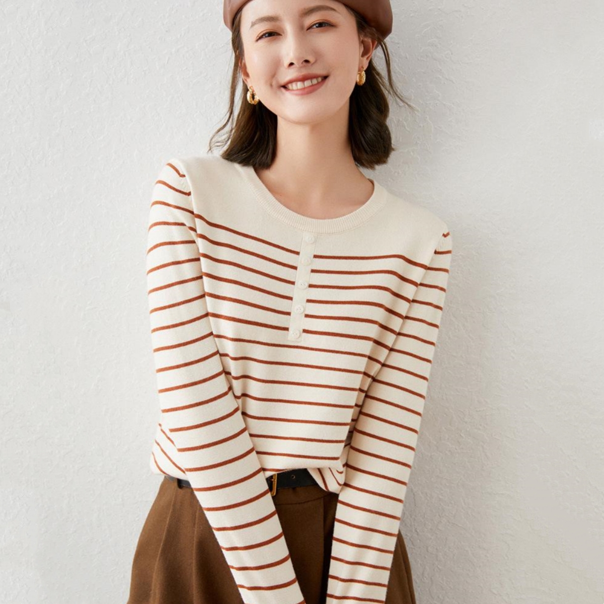 25 ＇s 春季『旦茉赫本圆领针织衫』 法式极简 圆领不挑人 修饰颈部线条 舒适亲肤