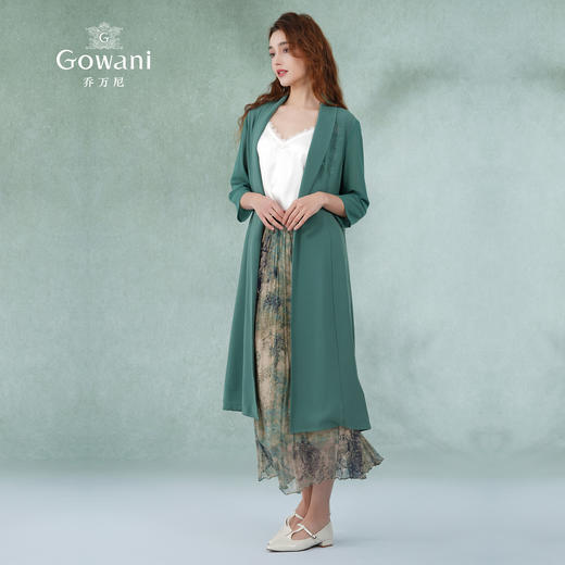 乔万尼薄款风衣夏季新款流行宽松休闲长袖直筒外套中长ES2A115 商品图3