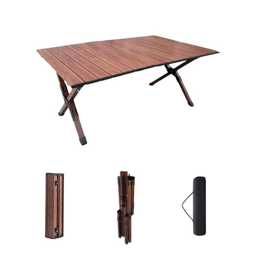 飞图乐（FTLY）克米特椅碳钢蛋卷桌（胡桃色）大号DJZ0302 商品图3