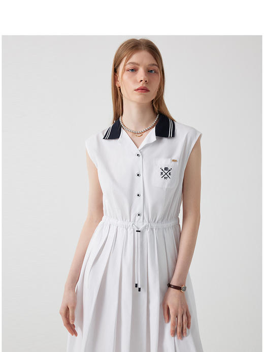 Teenie Weenie小熊字母连衣裙女夏季女长裙TTOW252402W 商品图0