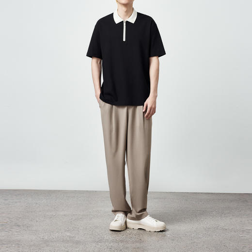 墨麦客男装2024夏季新款男士凉感速干短袖polo衫撞色翻领T恤男潮 商品图3