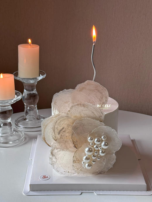 贝壳之影/贝母装饰蛋糕（蜡烛非标配需要自行选择） 商品图0