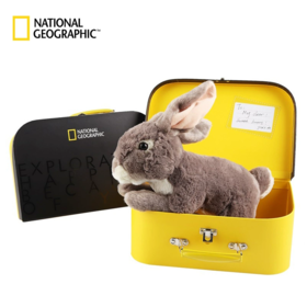 国家地理 毛绒玩具动物玩偶 白尾长耳大野兔9英寸礼盒版