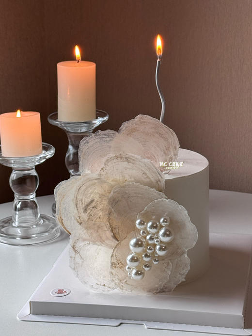 贝壳之影/贝母装饰蛋糕（蜡烛非标配需要自行选择） 商品图1