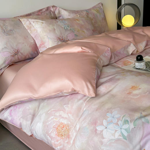 【加倍生活】 兰精天丝棉数码印花四件套 曼妙柔滑 大版印花  25年新款   48小时发货 商品图1