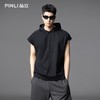 PINLI品立2025夏季新款男士连帽无袖背心美式潮牌宽松休闲上衣GD252114305 商品缩略图1