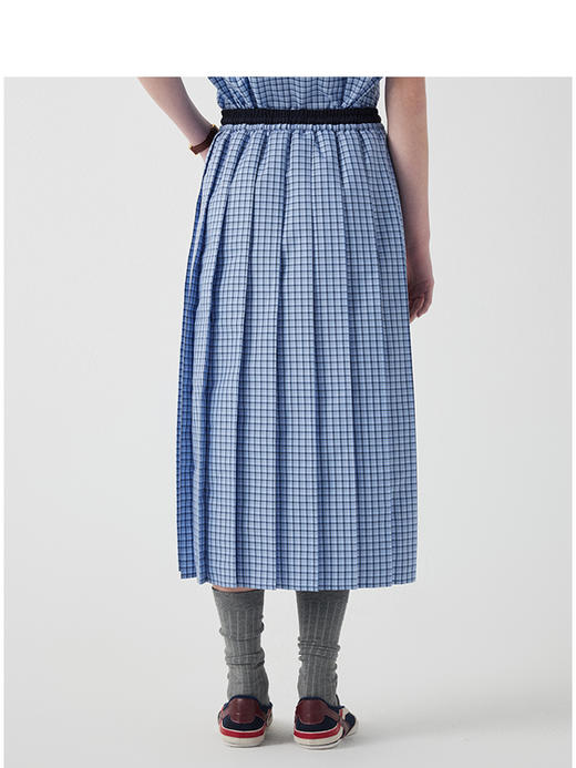Teenie Weenie小熊格纹半身裙女夏季女长裙TTWH252403W 商品图4