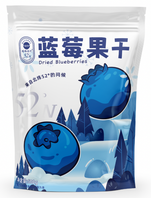 塔哈尔河蓝莓果干500g