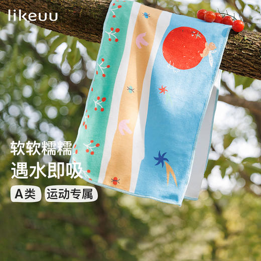 likeuu儿童小番茄毛巾吸水柔软洗脸洗澡浴巾运动方巾zy 商品图0