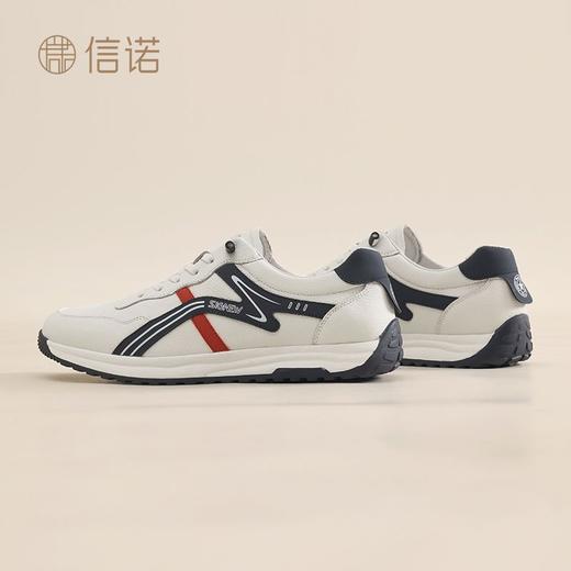 信诺真皮舒适休闲运动耐磨阿甘鞋2025年春秋季新款时尚男鞋德训鞋\\Server\e\25年所有款\25L\圆圆\N5C063-41 商品图2