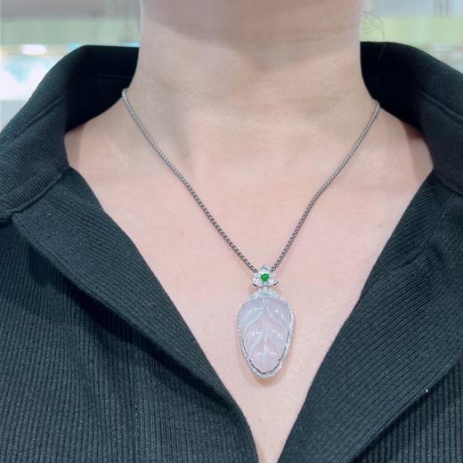 叶子翡翠吊坠 商品图4