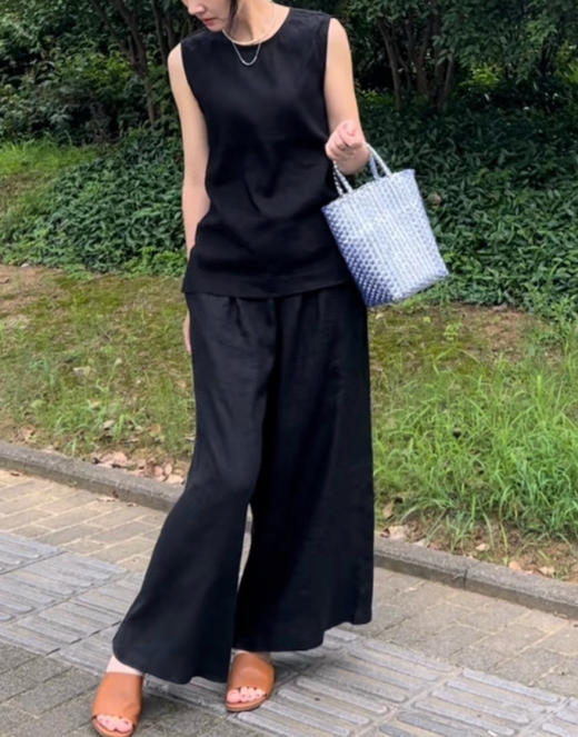 312-8 纯圆正 新配色 SEED亚麻阔腿长裤  很快会断码 我穿12码宽松效果 商品图1