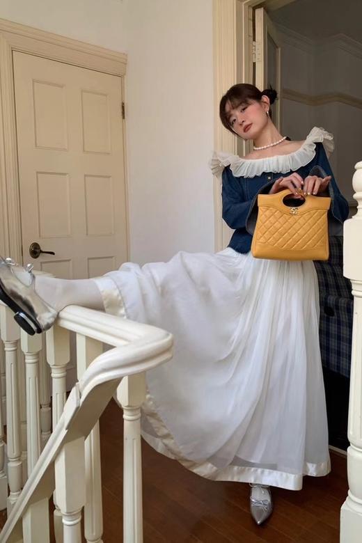 Stay2Weeks 白色飘逸仙女纱半裙 20065 商品图0