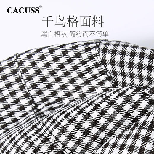 【CACUSS防晒】千鸟格明星同款渔夫帽 UPF50+ 大帽檐防晒帽 柔软舒适透气 可折叠收纳 户外遮阳帽 商品图2