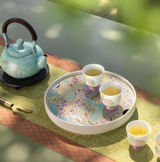 朱炳仁·铜2025年新款茶礼套装  春意浓/繁花似锦/瑞鹤来仪/归山海/上青云 商品图7