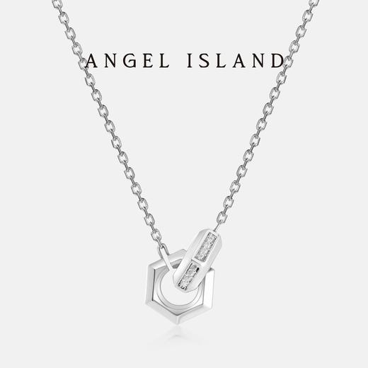 ANGEL ISLAND 时尚铜合金饰品 简约百搭「Echo」莫比乌斯项链 商品图2