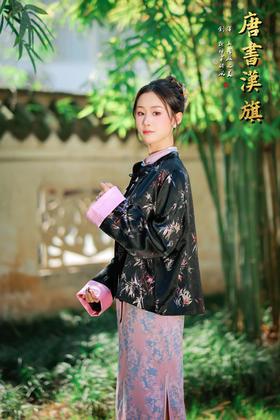 【竹 影】 新款宽松立领唐装上衣流苏盘扣新中式国风提花醋酸外套