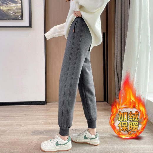 【加绒运动裤】加厚休闲束脚哈伦休闲裤 秋冬季保暖棉卫裤子 商品图6
