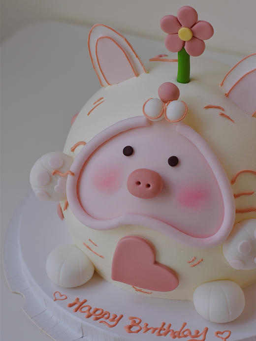 粉色猪猪 - 戚风水果生日蛋糕 商品图2