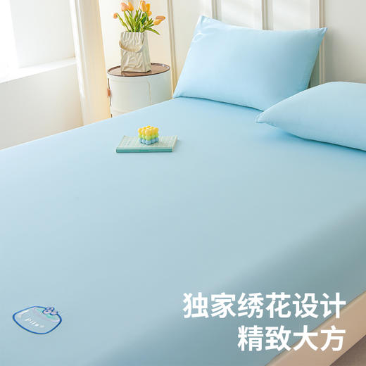 匹鲁刺绣床笠 | 轻柔舒适、活性印染、环保透气、纯色基底、简约大气、四季可用 商品图6