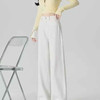 顺丰包邮洛诗琳11654洛诗琳春季新款百搭白色高腰阔腿牛仔裤25231 商品缩略图1