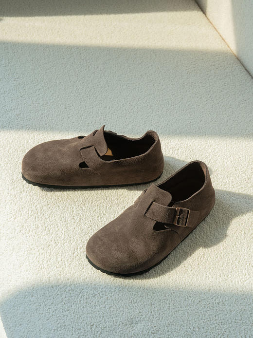 高端货❗明星高圆圆同款❗SaCha马卡龙色系勃肯鞋合集✅高档牛皮鞋面，单层厚度2.5-2.8mm ✅橡胶软木颗粒脚床，柔软轻盈 ✅EVA高密度发泡大底，防滑耐磨 商品图5