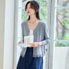 CC-22-2619短款漂亮外套女2025新款薄款蕾丝花边防晒冰丝针织开衫薄款空调衫 商品缩略图0