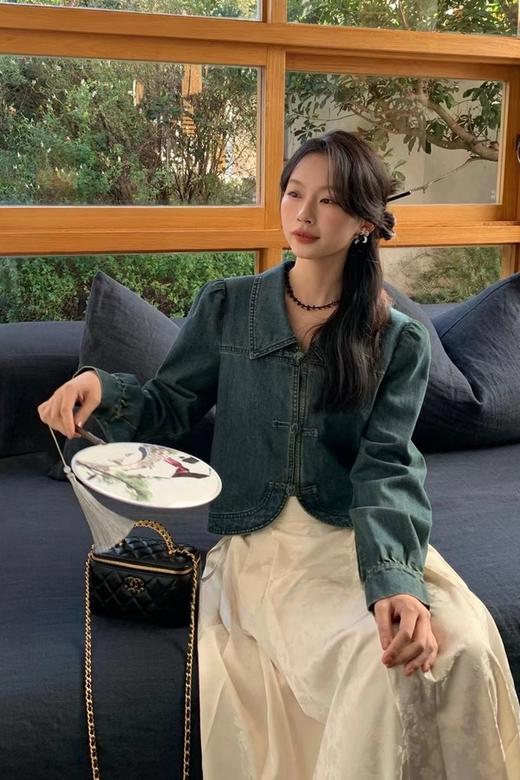 LNNNS 甜美可爱盘扣牛仔外套 20045 商品图0