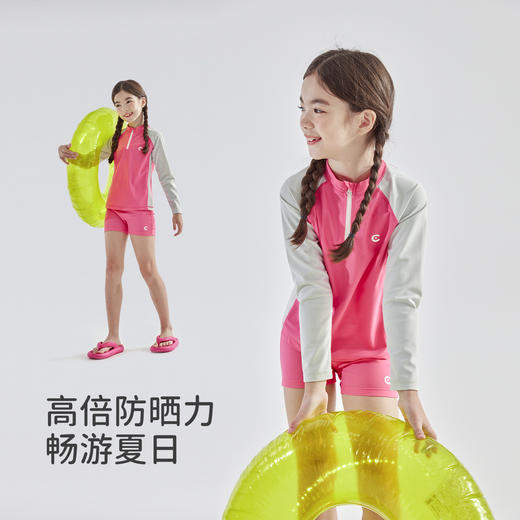 cicochild2025年夏季新款 亲子中大女童泳衣泳裤 UPF50+防晒 套装 商品图2