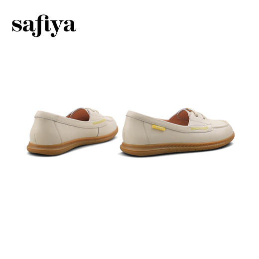 Safiya/索菲娅2025百搭一脚蹬真皮软底浅口休闲单鞋SFD1112153 商品图4
