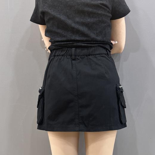 MZ后松紧工装短半裙（黑）夏季152020100321 商品图1