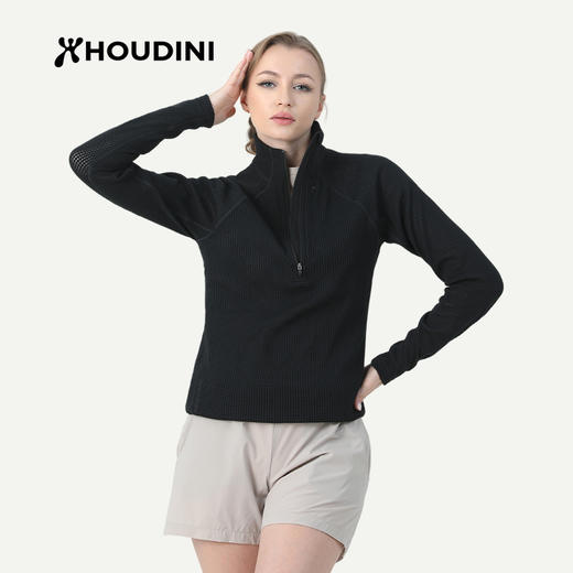 HOUDINI胡丁尼Pace Flow疾速女网眼透气立领抓绒衣外套 830046 商品图9