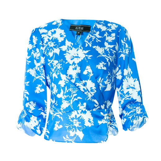 EITIE爱特爱夏季新款修身显瘦百搭印花小上衣7813504 商品图5