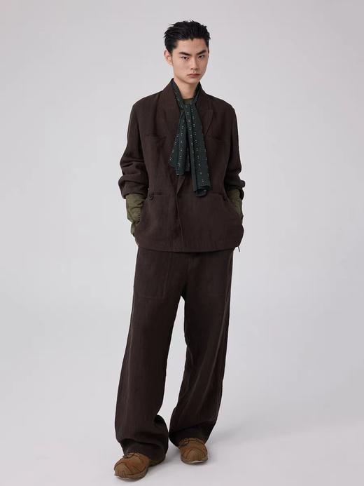 Simple Project/K2521/亚麻五袋直筒长裤 商品图0