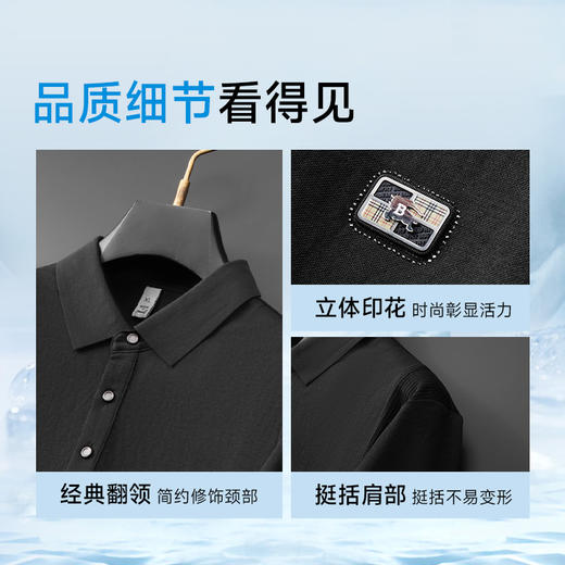 【棉质】【DDP】大依优型大码短袖POLO衫翻领商务休闲透气半袖夏季上衣 商品图3