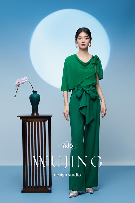 3205109 浮岚暖翠 进口乔其上衣 雾境 商品图4