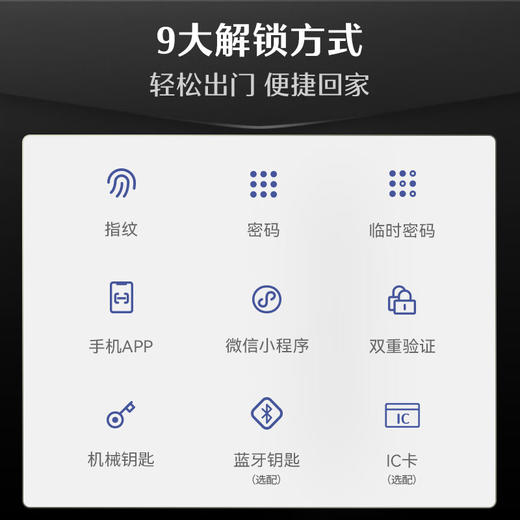 德施曼智能锁德施曼 E50 典雅黑 商品图3