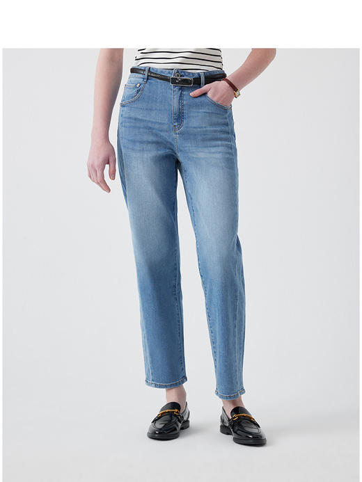 Teenie Weenie小熊简约牛仔裤女夏季女长裤TTTJ252401W 商品图0