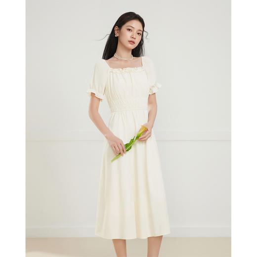 IEF/爱依服2025连衣裙夏季 法式成熟优雅温柔风通勤连衣中裙D41533-X- 商品图2