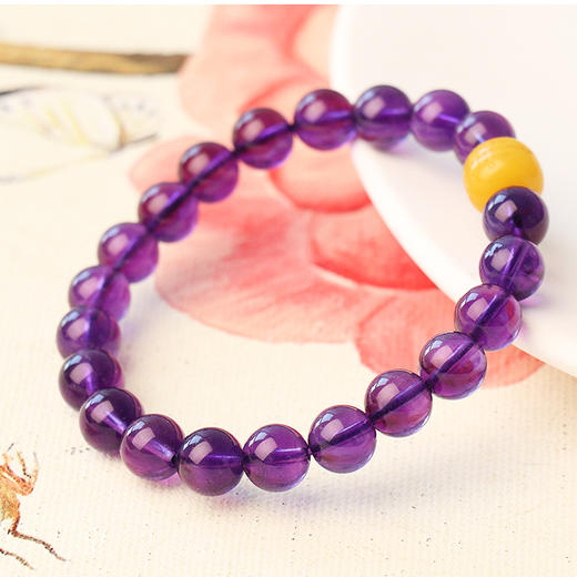 易奇吉祥天然乌拉圭紫水晶手链女生逢考必过上岸男女款手串精致送女友礼物 商品图2
