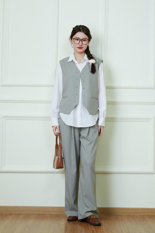 ESTELLICA 卡其色气质休闲马甲西裤套装 19999 商品图3